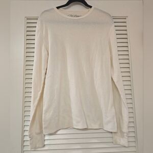 Be Ethic - Men's Cream Waffle-Knit Long-Sleeve Shirt